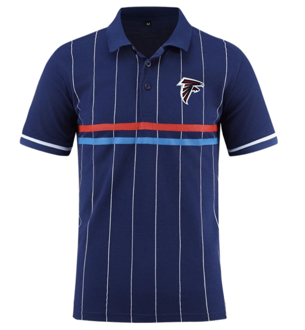 Atlanta Falcons blue Men 2025 NFL polo T shirt